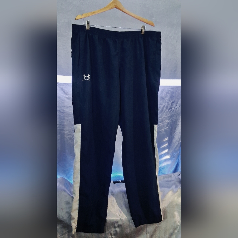 Under Armour Men’s Track Pants 2XL Navy Blue Ankle Zip Athletic Joggers
